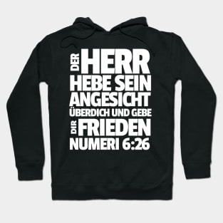 Numbers 6-26 His Face Shine Toward You German Hoodie